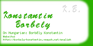 konstantin borbely business card